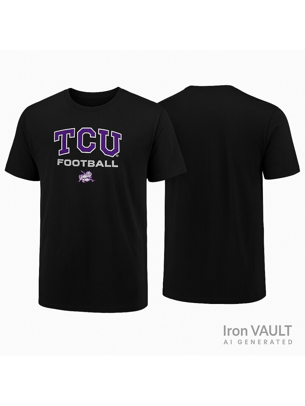 TCU Horned Frogs Fanatics Black College Football T-Shirt Men’s XL Defect
